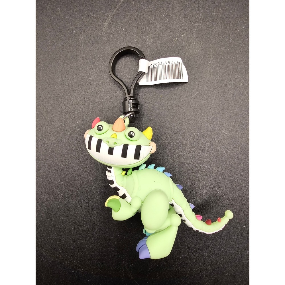 Poppy Playtime PJ Pug-a-Pillar Bag Clip Keychain Green Dinosaur Piano Teeth Fig